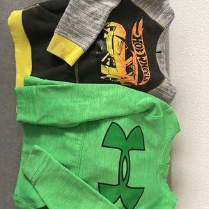 Kids hoodies Under Armor/Hot wheels